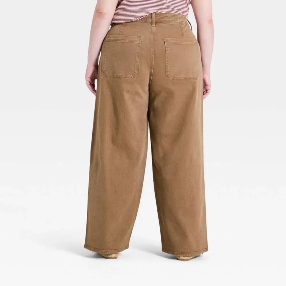 Womens's Highest-Rise Sailor Straight Jeans - Universal Thread Brown 18